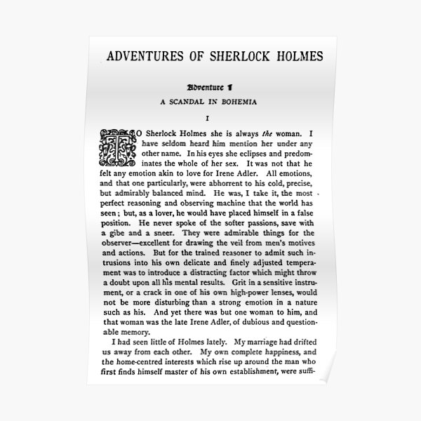 Adventures of Sherlock Holmes Première page Poster