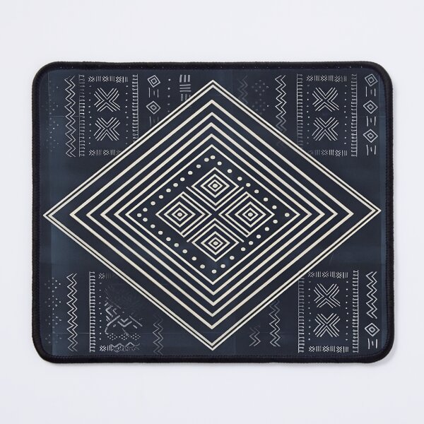 Item preview, Indigo Mudcloth Tribal Diamond Art Illustration designed and sold by arteresting-art.