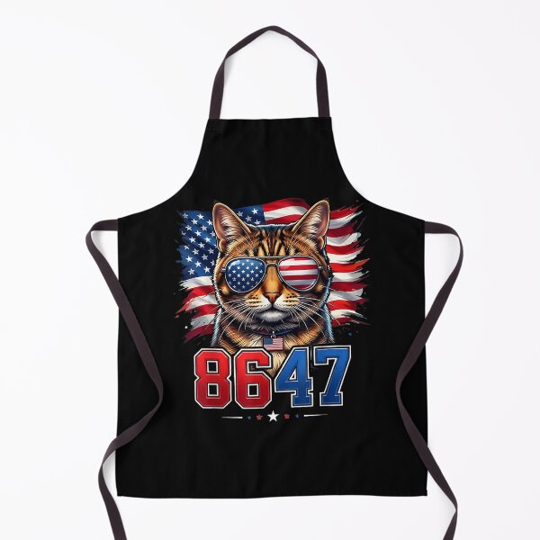 Item preview, 8647 cat patriotic 86 47 funny cat usa flag sunglasses designed and sold by 3INEKMIZAN.