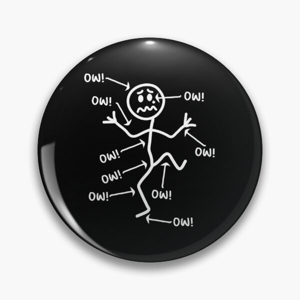Item preview, Ow Ow Ow Stick Character Figure Chronic Pain designed and sold by TomatiLove.
