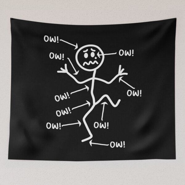 Item preview, Ow Ow Ow Stick Character Figure Chronic Pain designed and sold by TomatiLove.