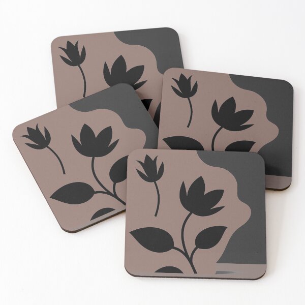 Item preview, Modern Earthy Brown Floral Silhouette designed and sold by joycrysstudio.
