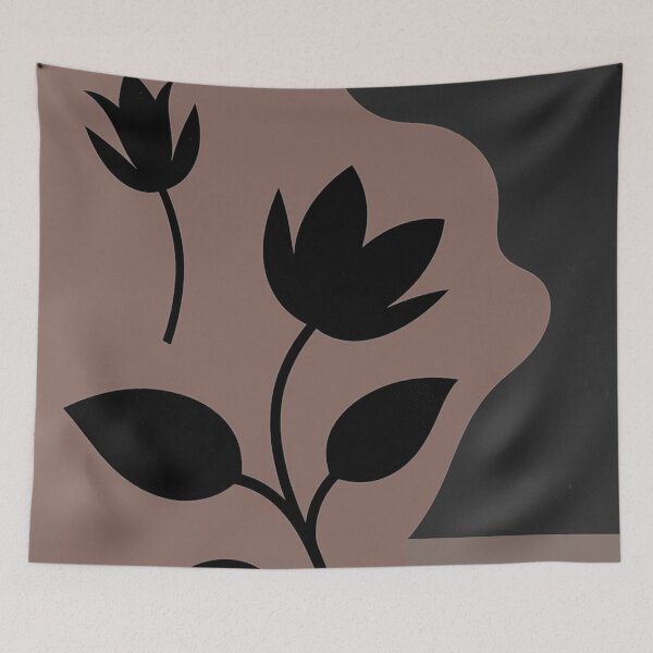 Item preview, Modern Earthy Brown Floral Silhouette designed and sold by joycrysstudio.