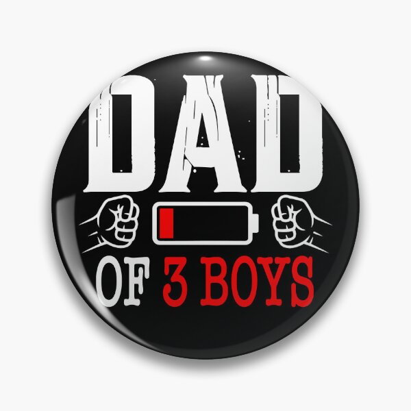 Item preview, Dad of 3 Boys Low Battery designed and sold by QuiteOrbit.