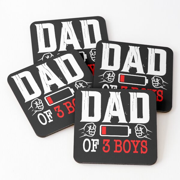 Item preview, Dad of 3 Boys Low Battery designed and sold by QuiteOrbit.