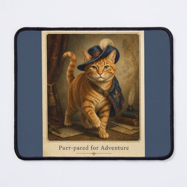 Item preview, Purr-pared for Adventure: Feisty Orange Tabby Art designed and sold by fruitfuLIFEstudio.