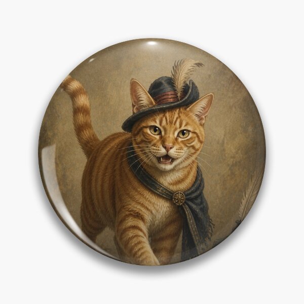 Item preview, He Who Meows Loudest: Funny Orange Tabby Portrait designed and sold by fruitfuLIFEstudio.