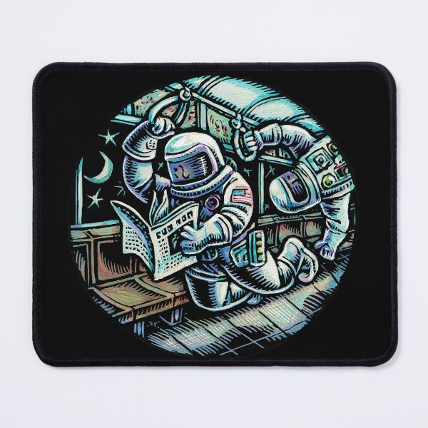 Item preview, Astronauts float in a zero gravity subway car designed and sold by LisaHaney.