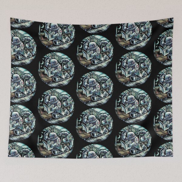 Item preview, Astronauts float in a zero gravity subway car designed and sold by LisaHaney.