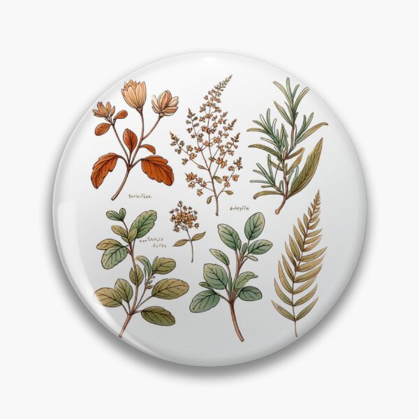 Item preview, Vintage Botanical Wild Herbs Illustration Earthy Cottagecore designed and sold by JIGUWORLD.