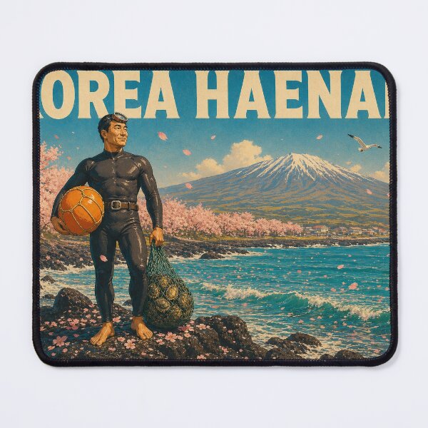 Item preview, KOREA HAENAM - Spring Cherry Blossom Season Jeju Island Retro Vintage Poster designed and sold by KOREA-HAENAM.