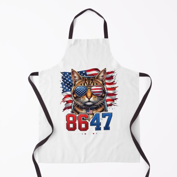 Item preview, 8647 cat patriotic 86 47 funny cat usa flag sunglasses designed and sold by 3INEKMIZAN.
