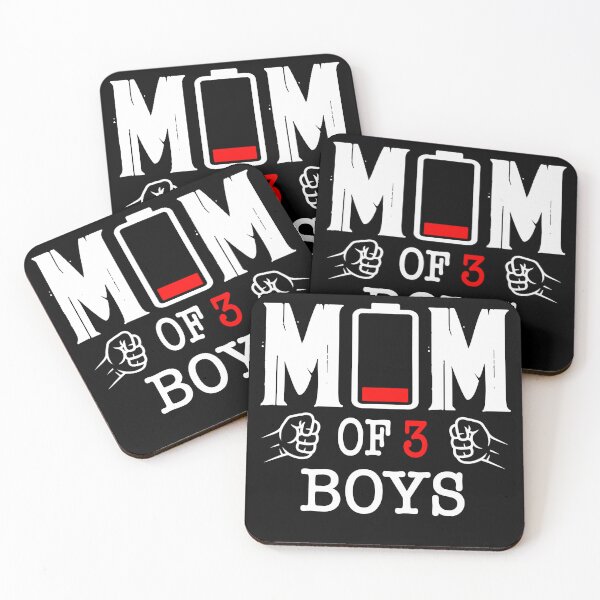 Item preview, Mom of 3 Boys Low Battery  designed and sold by QuiteOrbit.