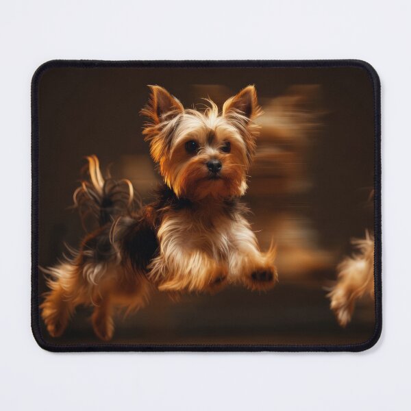 Item preview, Flying Yorkie | Cute Yorkshire Terrier Leaping | Yorkie Lover Gift | Dog Art Print designed and sold by Mario  Rojas.