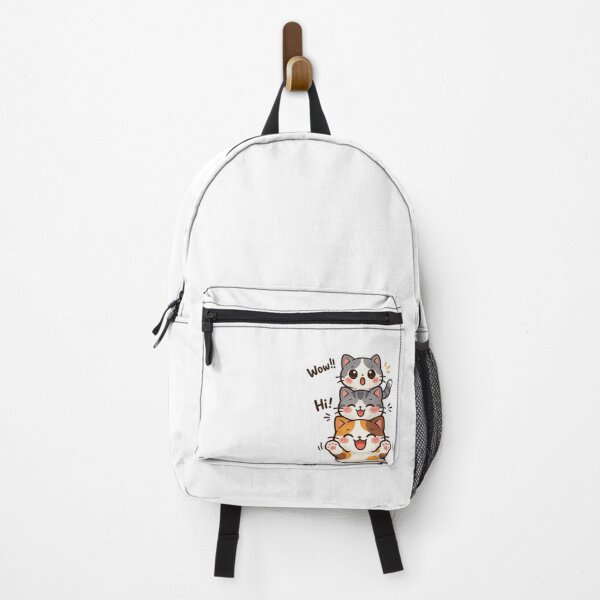 Item preview, Three Happy Cats Stack - Funny Kawaii Kitten Art designed and sold by Oddifys.