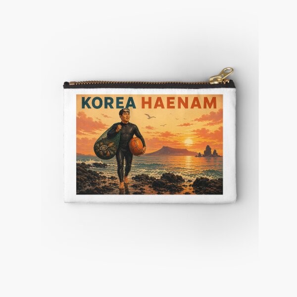 Item preview, KOREA HAENAM - Sea Diver Returns Home at Sunset Jeju Island Retro Vintage Poster designed and sold by KOREA-HAENAM.