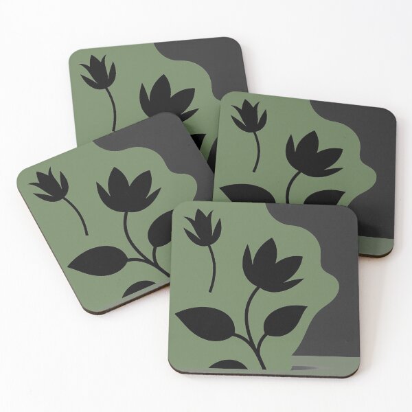 Item preview, Modern Sage Green Floral Silhouette designed and sold by joycrysstudio.