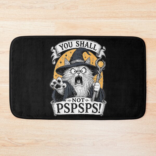 Item preview, You Shall Not Pspsps! Funny Cat Wizard Humor designed and sold by SanTiOmal.