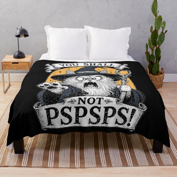 Item preview, You Shall Not Pspsps! Funny Cat Wizard Humor designed and sold by SanTiOmal.