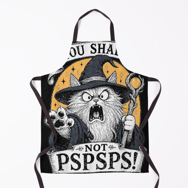 Item preview, You Shall Not Pspsps! Funny Cat Wizard Humor designed and sold by SanTiOmal.