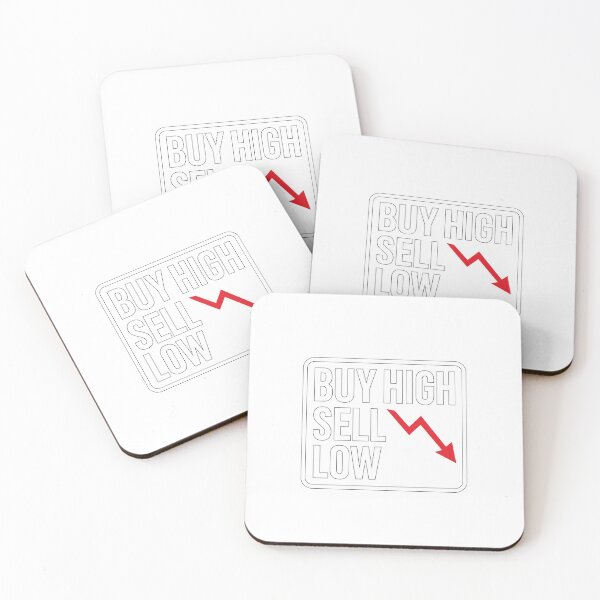 Item preview, Buy High Sell Low Sticker – Funny Trading Meme Crypto Humor designed and sold by YoYo-Pro STUDIO.