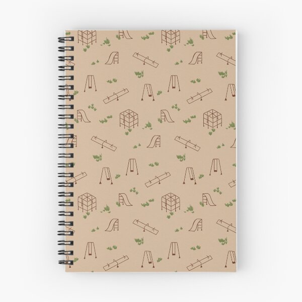 Item preview, Vintage Earth Tone Playground Pattern Brown Slides and Swings Khaki Kids Art designed and sold by studiomamabara.