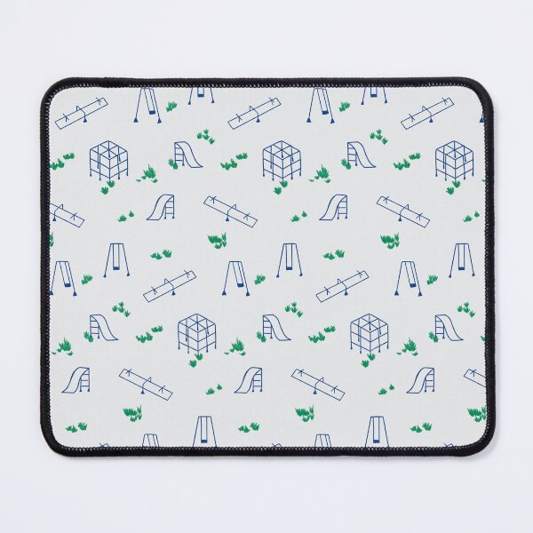 Item preview, Modern Cobalt Blue Playground Pattern Bright Playroom Decor Slides Swings Art designed and sold by studiomamabara.