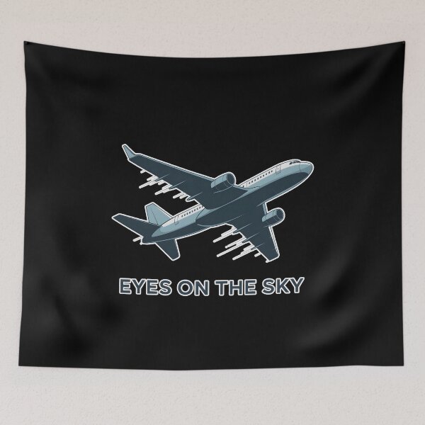 Item preview, Eyes On The Sky Minimal Airplane Aviation Aesthetic Design designed and sold by ImaginedSpace7.