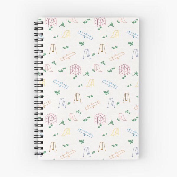 Item preview, Pastel Outdoor Playground Kids Nursery Decor Slides Swings Monkey Bar Pattern designed and sold by studiomamabara.