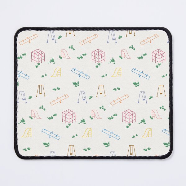 Item preview, Pastel Outdoor Playground Kids Nursery Decor Slides Swings Monkey Bar Pattern designed and sold by studiomamabara.