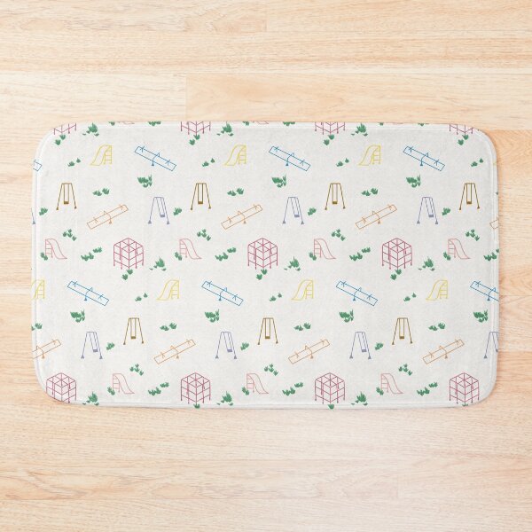 Item preview, Pastel Outdoor Playground Kids Nursery Decor Slides Swings Monkey Bar Pattern designed and sold by studiomamabara.