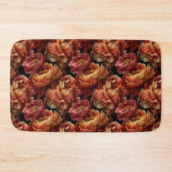 Item preview, Moody Terracotta Peonies with Water Droplets designed and sold by Prismatect.
