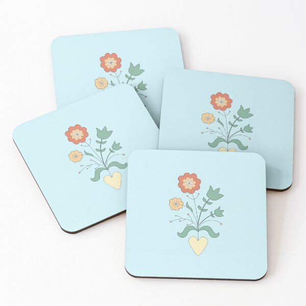 Item preview, Folk Garden: Hand-Drawn Heart & Flower Bloom designed and sold by auran14.