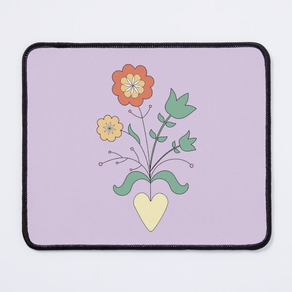 Item preview, Folk Garden: Hand-Drawn Heart & Flower Bloom designed and sold by auran14.