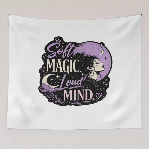 Item preview, Soft Magic Loud Mind Aesthetic Witchy Girl Design – Mystic Moon Art designed and sold by Artbysarmina.