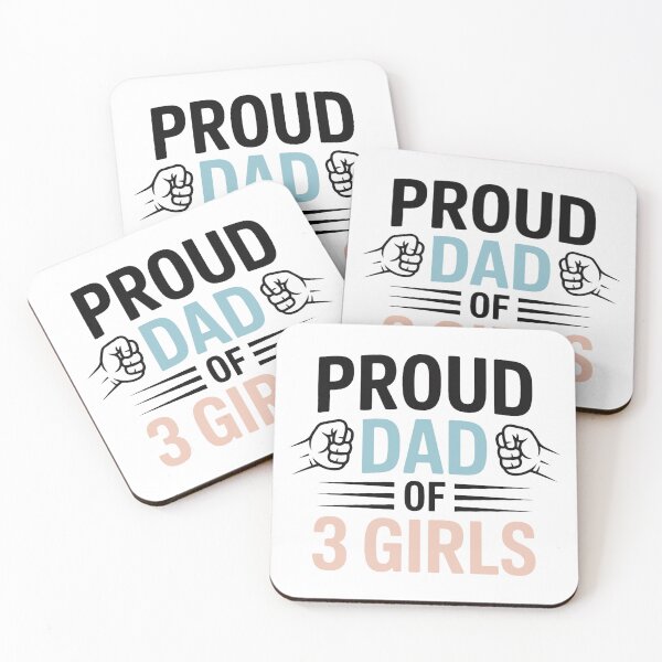 Item preview, Dad of 3 Girls Family Pride designed and sold by QuiteOrbit.