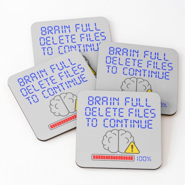 Item preview, Brain Full Delete To Continue designed and sold by fadilow.