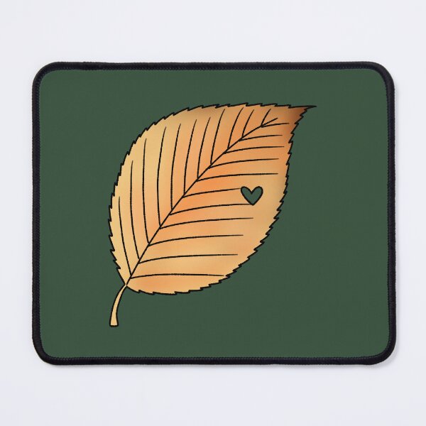 Item preview, Autumn Brown Leaf with Heart Shaped Cut Out designed and sold by ubborn.