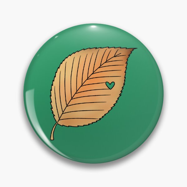 Item preview, Autumn Brown Leaf with Heart Shaped Cut Out designed and sold by ubborn.