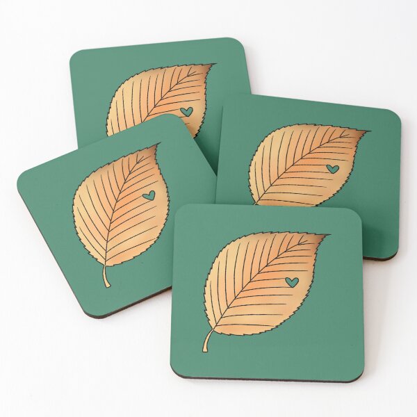 Item preview, Autumn Brown Leaf with Heart Shaped Cut Out designed and sold by ubborn.