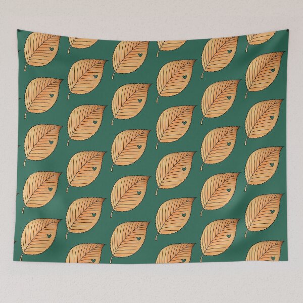 Item preview, Autumn Brown Leaf with Heart Shaped Cut Out designed and sold by ubborn.