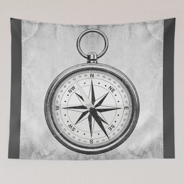 Item preview, Antique Brass Compass Rose Navigation Instrument designed and sold by Ghoul Enterprises.