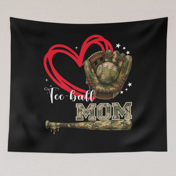 Item preview, Camo Tee Ball Heart Mom Baseball Shirt designed and sold by LashondaGreen89.