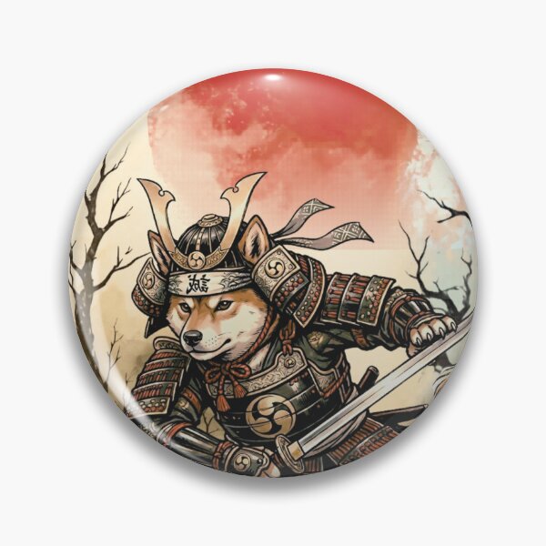 Item preview, Shiba Inu Samurai Warrior Art designed and sold by VibranPalette.