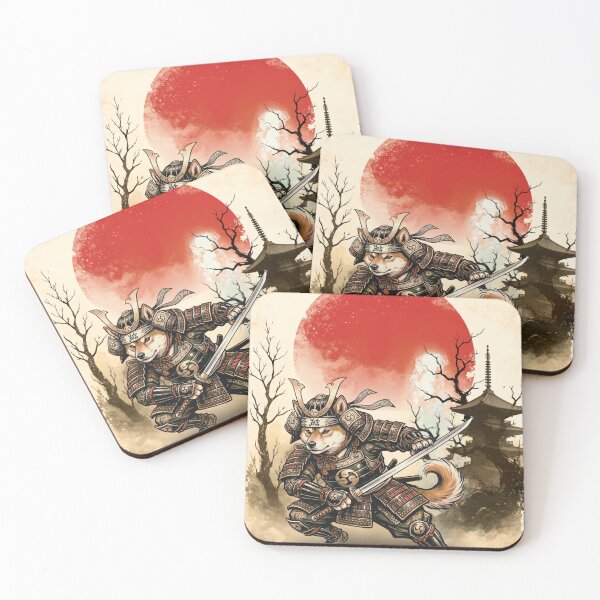 Item preview, Shiba Inu Samurai Warrior Art designed and sold by VibranPalette.