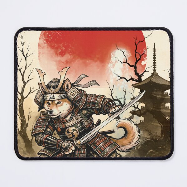 Item preview, Shiba Inu Samurai Warrior Art designed and sold by VibranPalette.