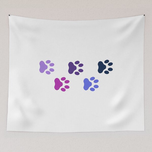 Item preview, Purple Dog Paw Prints designed and sold by OlyvieArt.