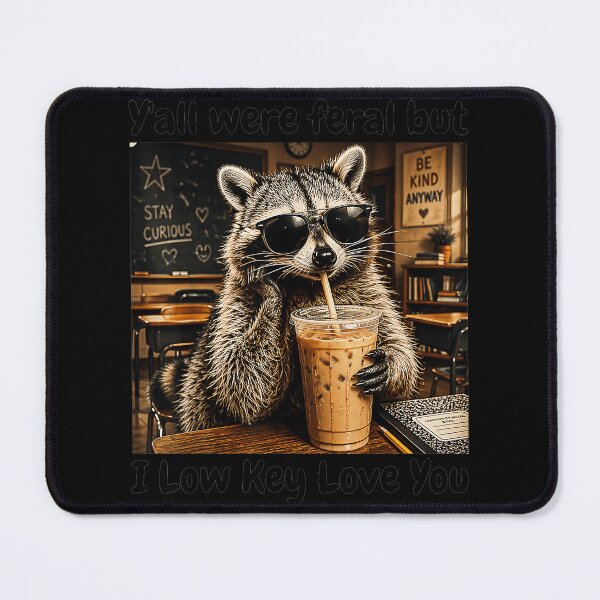 Item preview, Y'all Were Feral But I Low Key Love You Raccoon Funny Friend Teacher Coworker designed and sold by SanTiOmal.