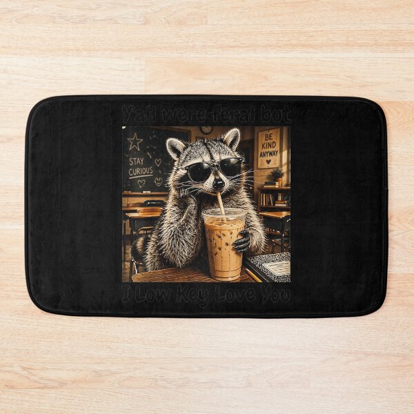 Item preview, Y'all Were Feral But I Low Key Love You Raccoon Funny Friend Teacher Coworker designed and sold by SanTiOmal.