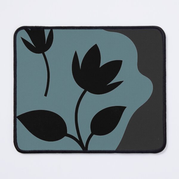 Item preview, Modern Slate Blue Floral Silhouette designed and sold by joycrysstudio.
